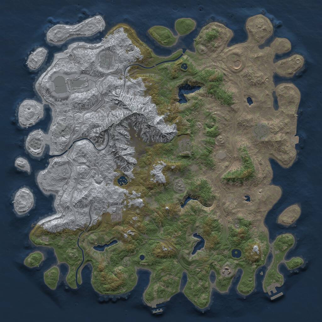 Rust Map: Procedural Map, Size: 5000, Seed: 32012, 15 Monuments