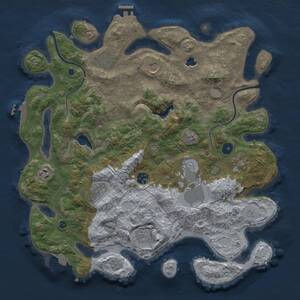 Thumbnail Rust Map: Procedural Map, Size: 4000, Seed: 2105040122, 15 Monuments