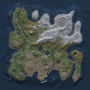 Thumbnail Rust Map: Procedural Map, Size: 3000, Seed: 562421684, 11 Monuments