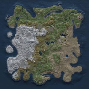 Thumbnail Rust Map: Procedural Map, Size: 4050, Seed: 2140314014, 15 Monuments