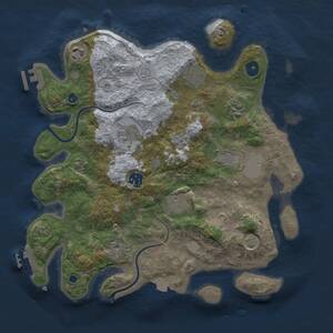 Thumbnail Rust Map: Procedural Map, Size: 3500, Seed: 1969873025, 14 Monuments