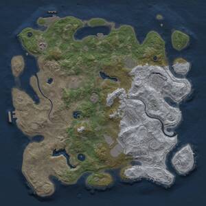 Thumbnail Rust Map: Procedural Map, Size: 4000, Seed: 31261951, 14 Monuments
