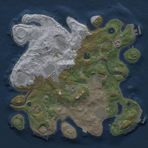 Thumbnail Rust Map: Procedural Map, Size: 3500, Seed: 1852320094, 15 Monuments