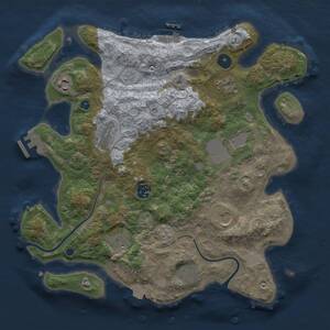Thumbnail Rust Map: Procedural Map, Size: 3500, Seed: 71254914, 15 Monuments