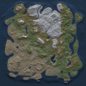 Thumbnail Rust Map: Procedural Map, Size: 4500, Seed: 1741413715, 17 Monuments