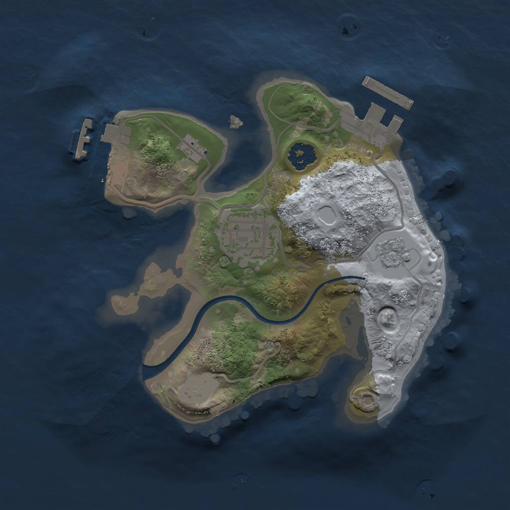 Rust Map: Procedural Map, Size: 1900, Seed: 1739051879, 5 Monuments