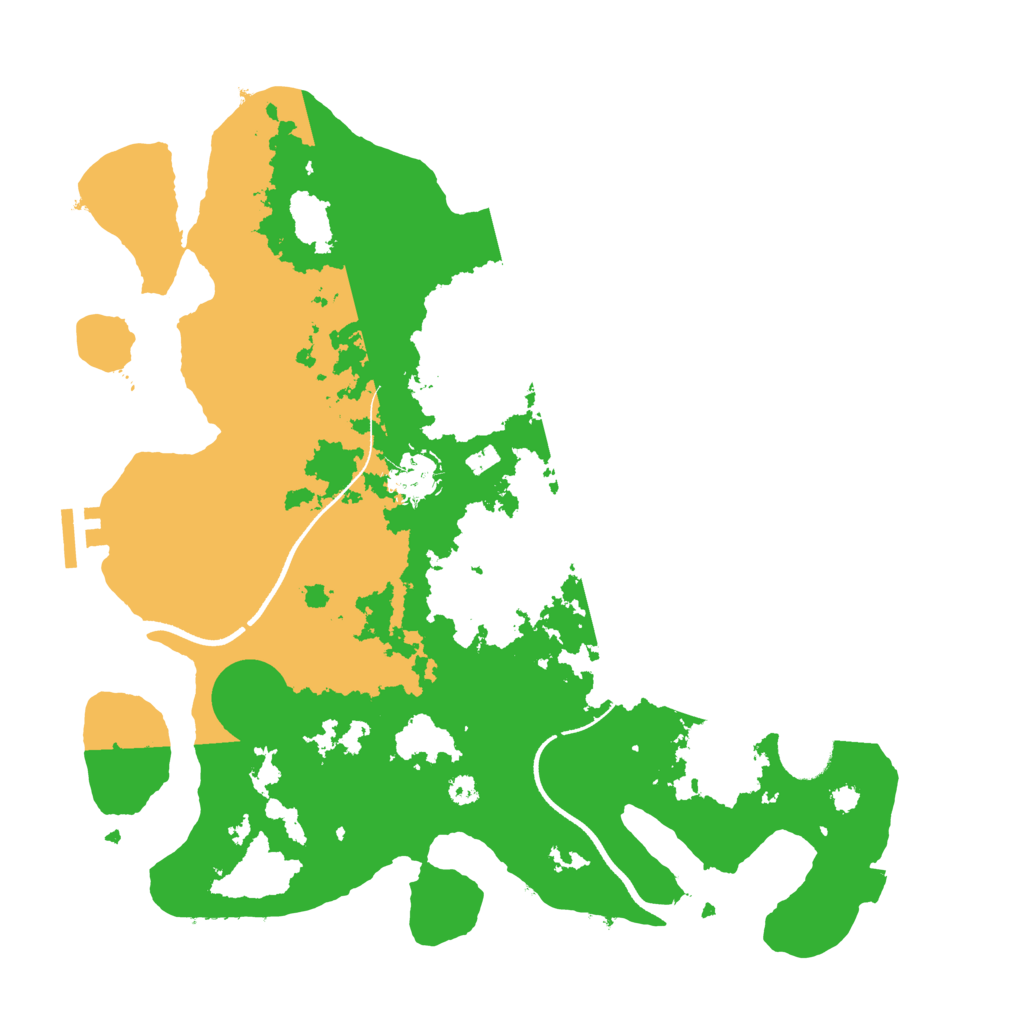 Biome Rust Map: Procedural Map, Size: 3500, Seed: 51234