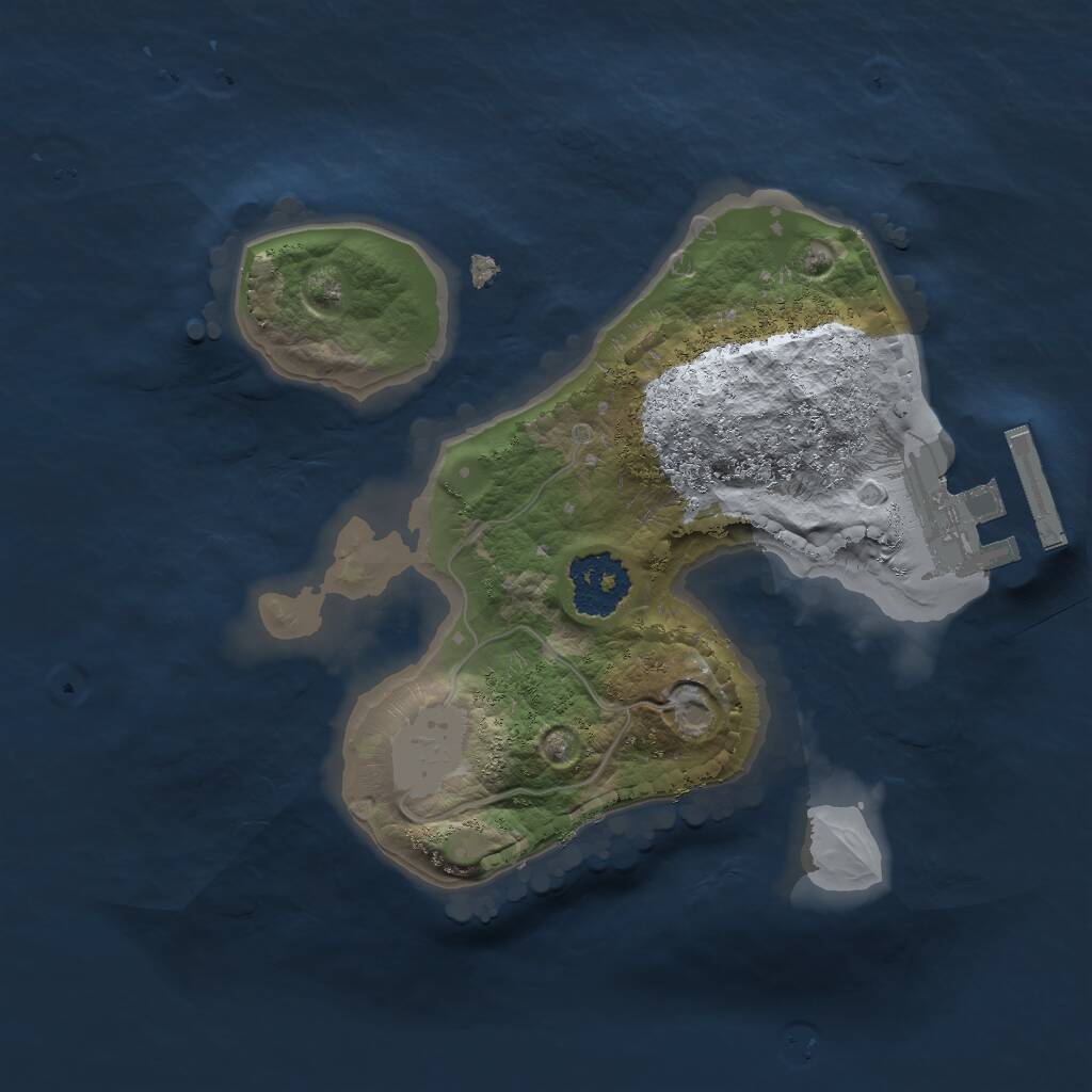 Rust Map: Procedural Map, Size: 1750, Seed: 1739051879, 2 Monuments