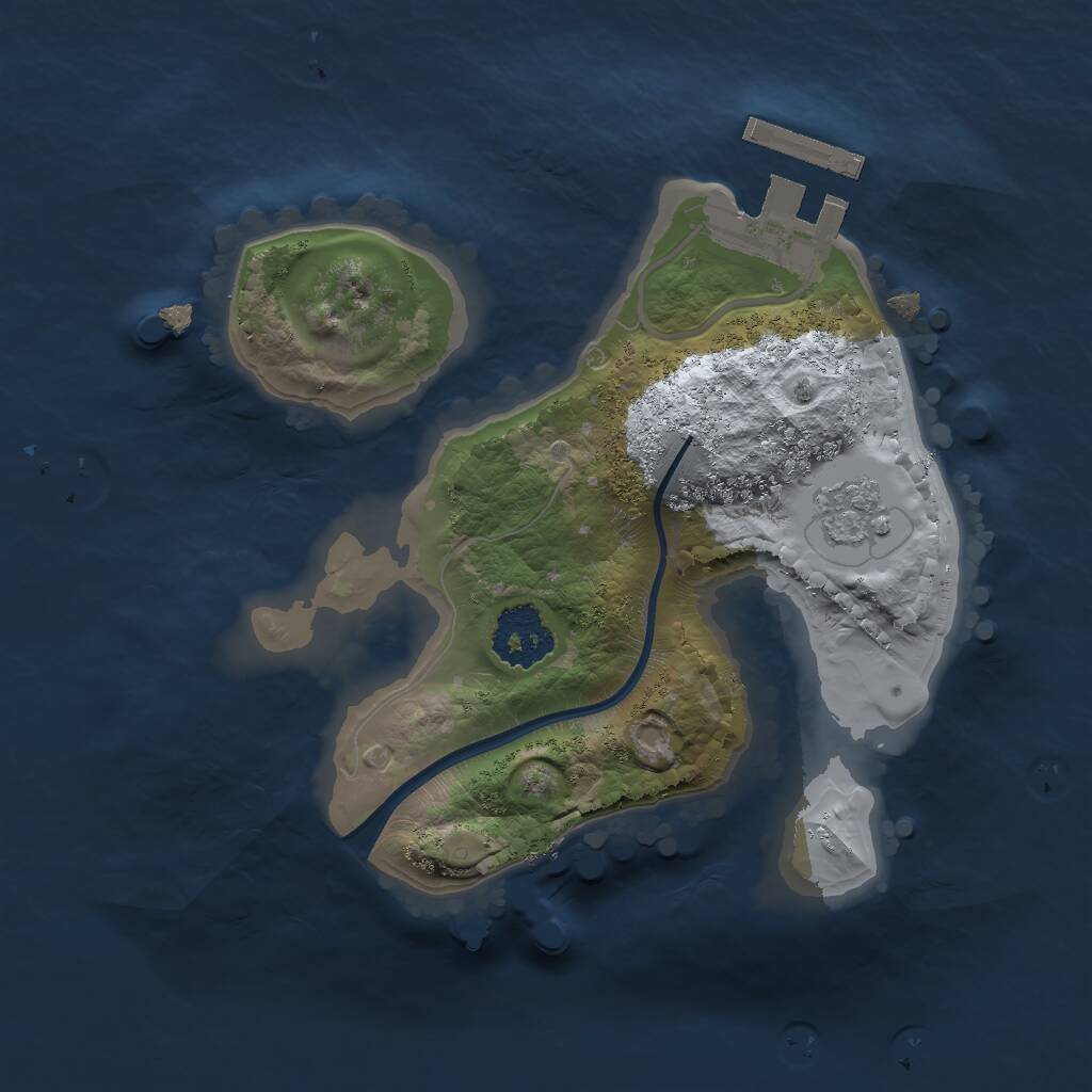 Rust Map: Procedural Map, Size: 1800, Seed: 1739051879, 3 Monuments