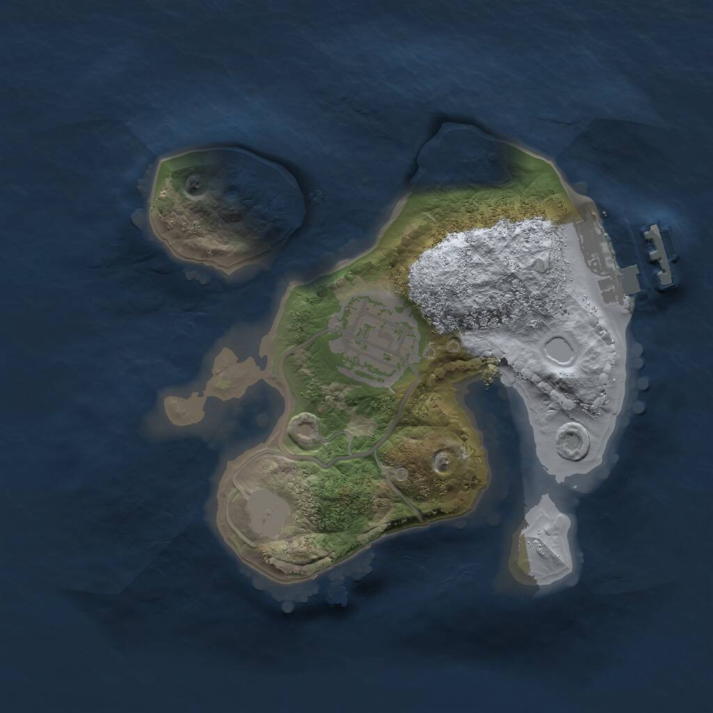 Rust Map: Procedural Map, Size: 1800, Seed: 1739051879, 3 Monuments