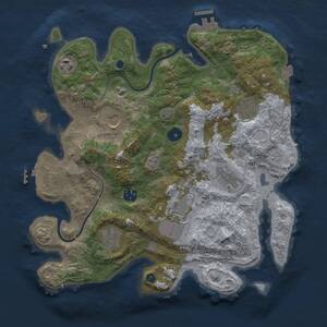 Thumbnail Rust Map: Procedural Map, Size: 3500, Seed: 1921646090, 13 Monuments