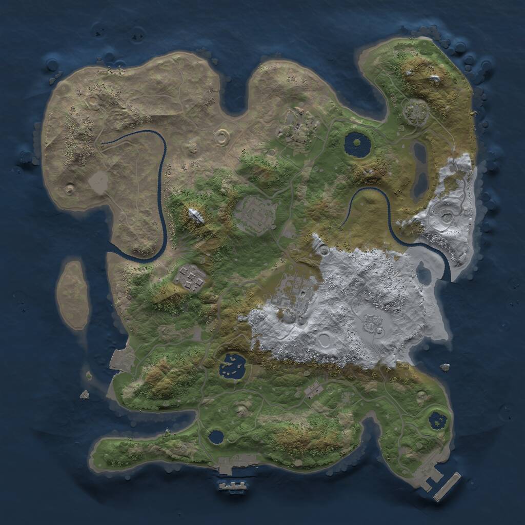 Rust Map: Procedural Map, Size: 3000, Seed: 1665584030, 11 Monuments