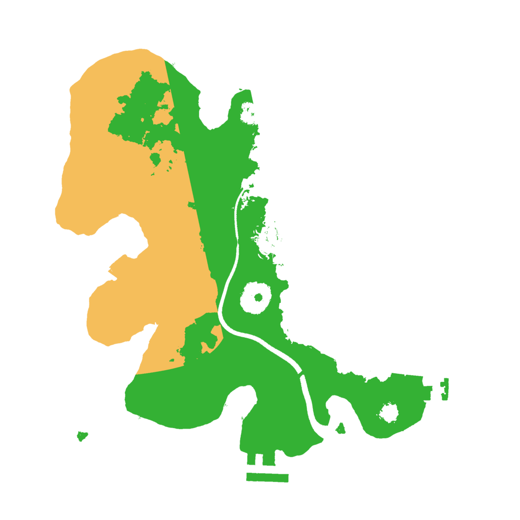 Biome Rust Map: Procedural Map, Size: 2500, Seed: 140395757