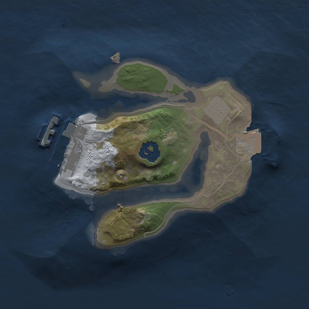 Rust Map: Procedural Map, Size: 1500, Seed: 607396, 2 Monuments