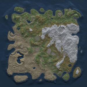 Thumbnail Rust Map: Procedural Map, Size: 4400, Seed: 23543452, 14 Monuments