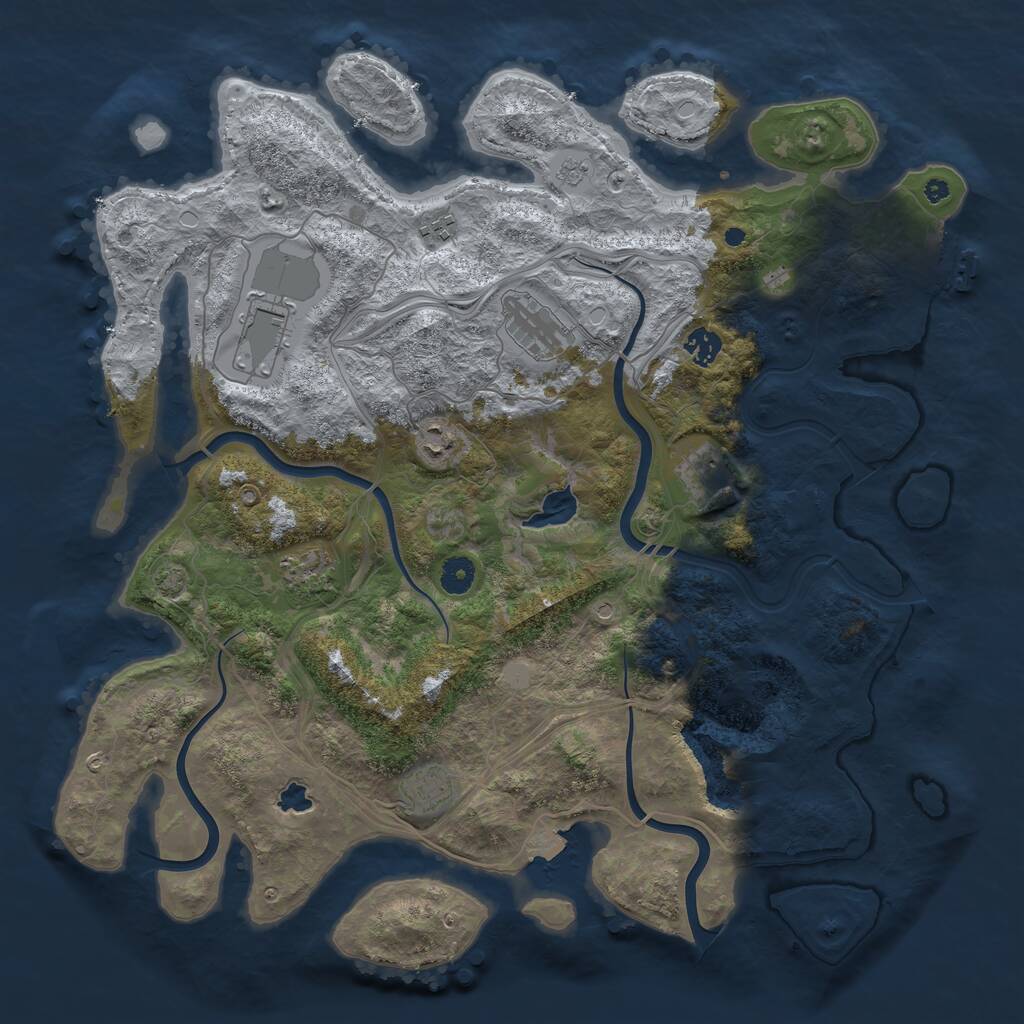 Rust Map: Procedural Map, Size: 4250, Seed: 1989036919, 13 Monuments