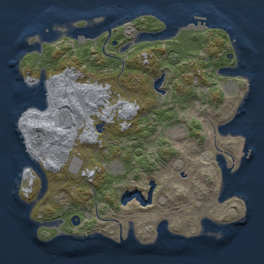 Rust Map: Procedural Map, Size: 4250, Seed: 1559896579, 15 Monuments