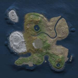 Thumbnail Rust Map: Procedural Map, Size: 2000, Seed: 616843197, 4 Monuments