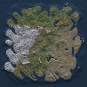 Thumbnail Rust Map: Procedural Map, Size: 4000, Seed: 304876411, 14 Monuments