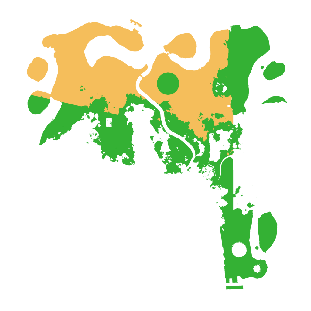 Biome Rust Map: Procedural Map, Size: 3700, Seed: 515199