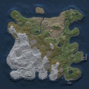 Thumbnail Rust Map: Procedural Map, Size: 3500, Seed: 1889631864, 14 Monuments