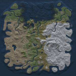 Thumbnail Rust Map: Procedural Map, Size: 6000, Seed: 292, 17 Monuments
