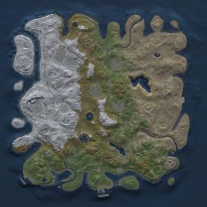 Thumbnail Rust Map: Procedural Map, Size: 4050, Seed: 1863587846, 16 Monuments