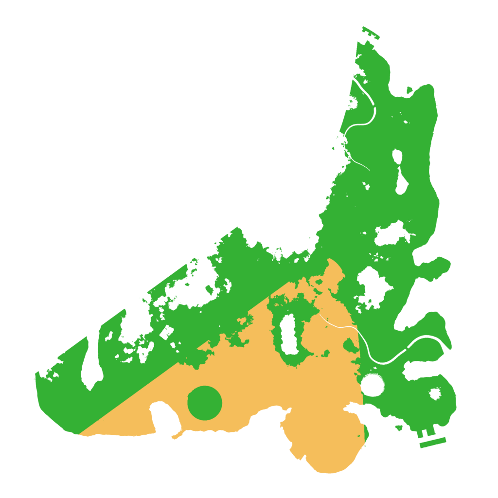Biome Rust Map: Procedural Map, Size: 3800, Seed: 33434
