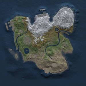 Thumbnail Rust Map: Procedural Map, Size: 2300, Seed: 1488, 6 Monuments