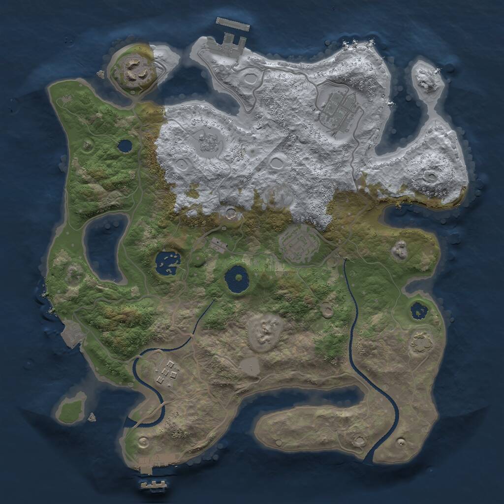 Rust Map: Procedural Map, Size: 2998, Seed: 49955, 11 Monuments