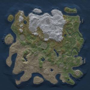 Thumbnail Rust Map: Procedural Map, Size: 4000, Seed: 952346199, 13 Monuments