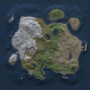 Thumbnail Rust Map: Procedural Map, Size: 2500, Seed: 282173, 6 Monuments