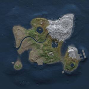 Thumbnail Rust Map: Procedural Map, Size: 2000, Seed: 953020110, 4 Monuments