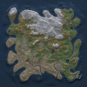 Thumbnail Rust Map: Procedural Map, Size: 3800, Seed: 1449922479, 15 Monuments