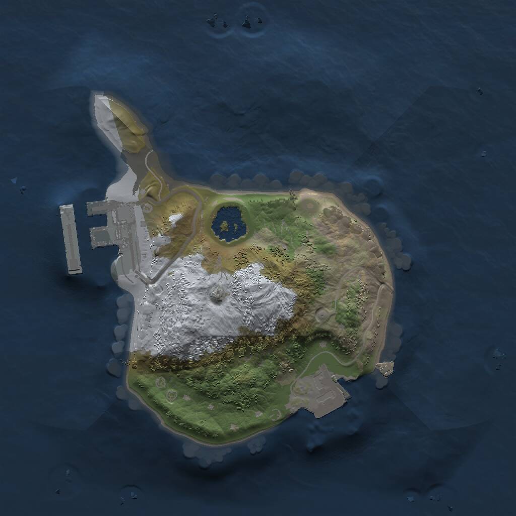 Rust Map: Procedural Map, Size: 1500, Seed: 1874461776, 2 Monuments