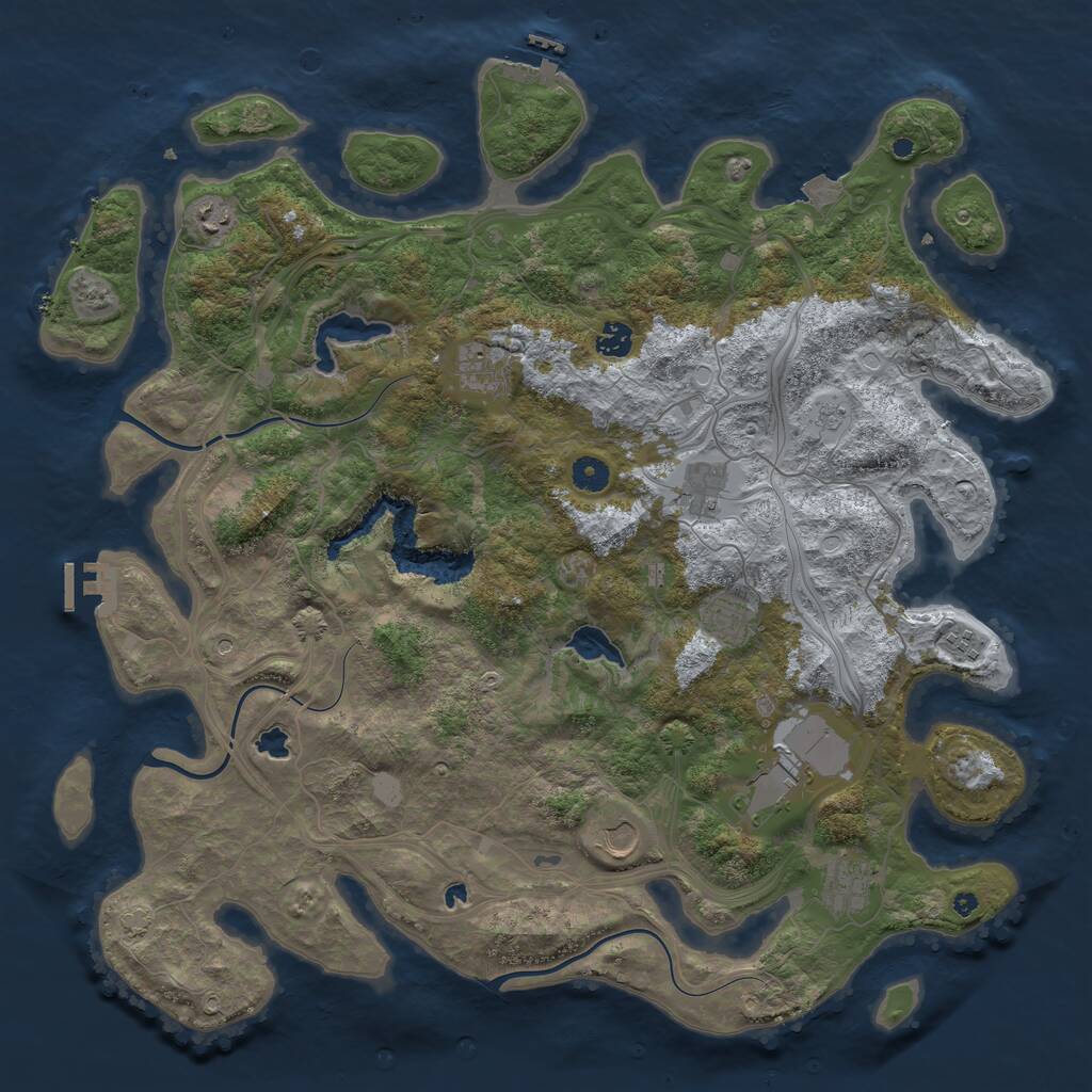 Rust Map: Procedural Map, Size: 4500, Seed: 154477998, 15 Monuments