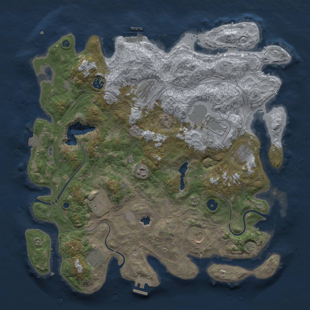 Rust Map: Procedural Map, Size: 4250, Seed: 610817330, 15 Monuments