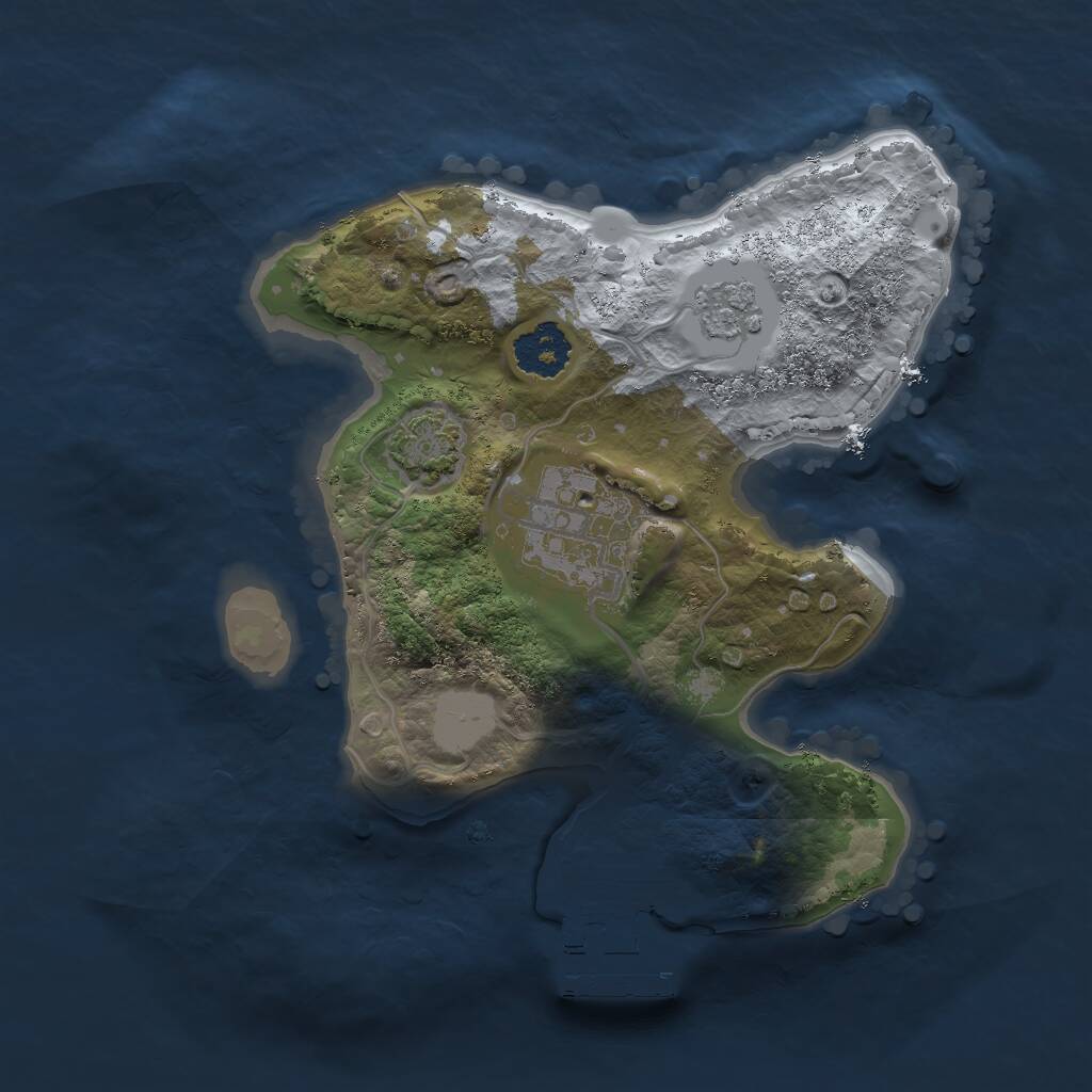 Rust Map: Procedural Map, Size: 2000, Seed: 1648097319, 5 Monuments