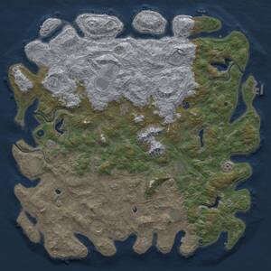 Thumbnail Rust Map: Procedural Map, Size: 5700, Seed: 1040175564, 17 Monuments