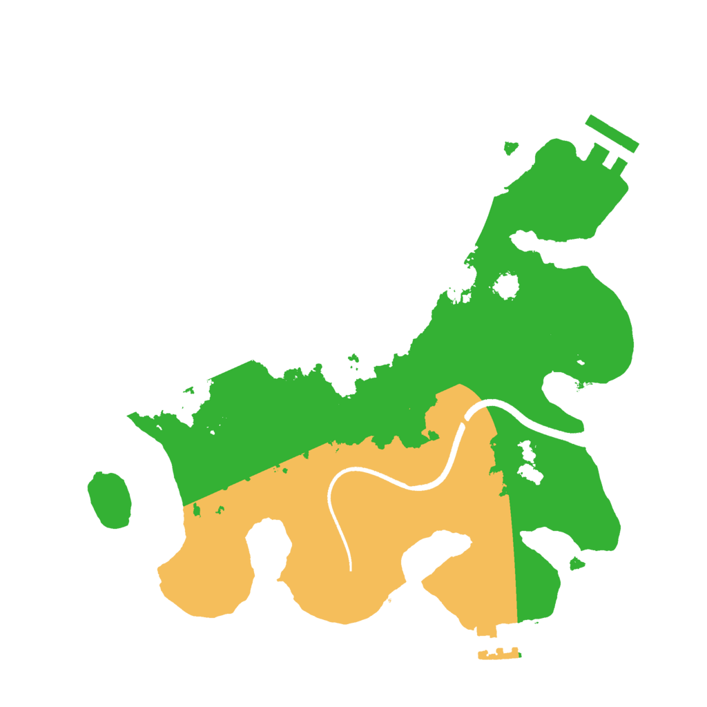 Biome Rust Map: Procedural Map, Size: 2500, Seed: 128530349