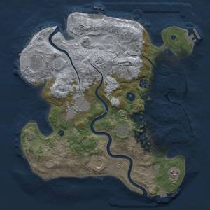 Thumbnail Rust Map: Procedural Map, Size: 3500, Seed: 1927195780, 14 Monuments