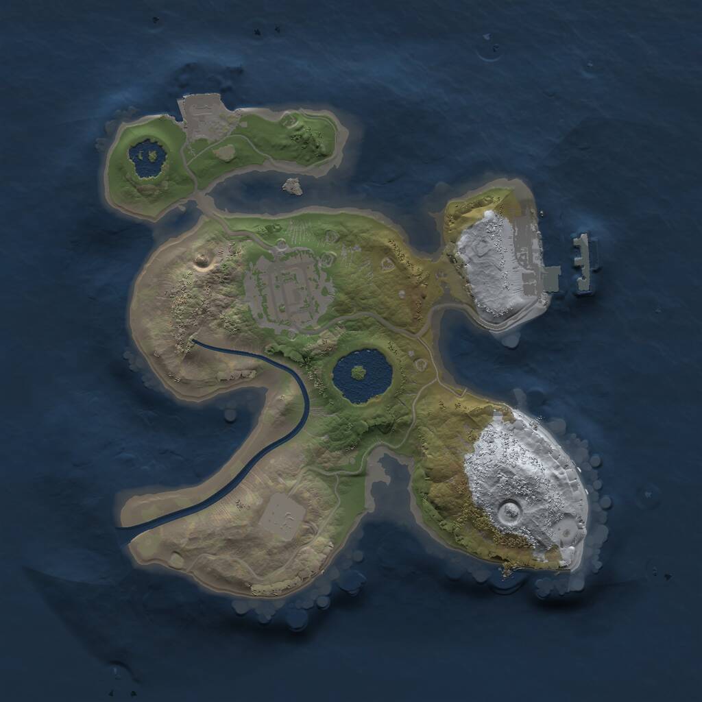 Rust Map: Procedural Map, Size: 1900, Seed: 1669730614, 3 Monuments