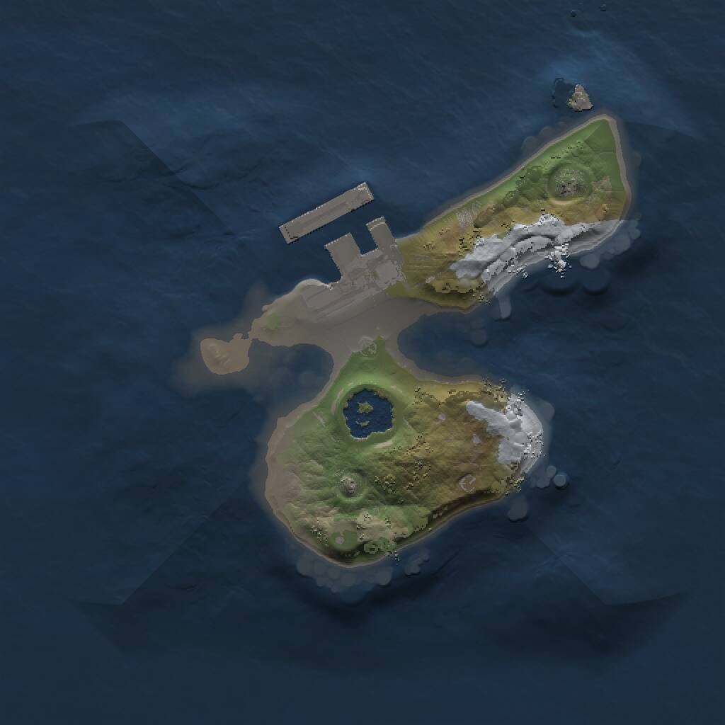 Rust Map: Procedural Map, Size: 1500, Seed: 1739051879, 2 Monuments