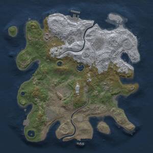 Thumbnail Rust Map: Procedural Map, Size: 3250, Seed: 317579241, 13 Monuments