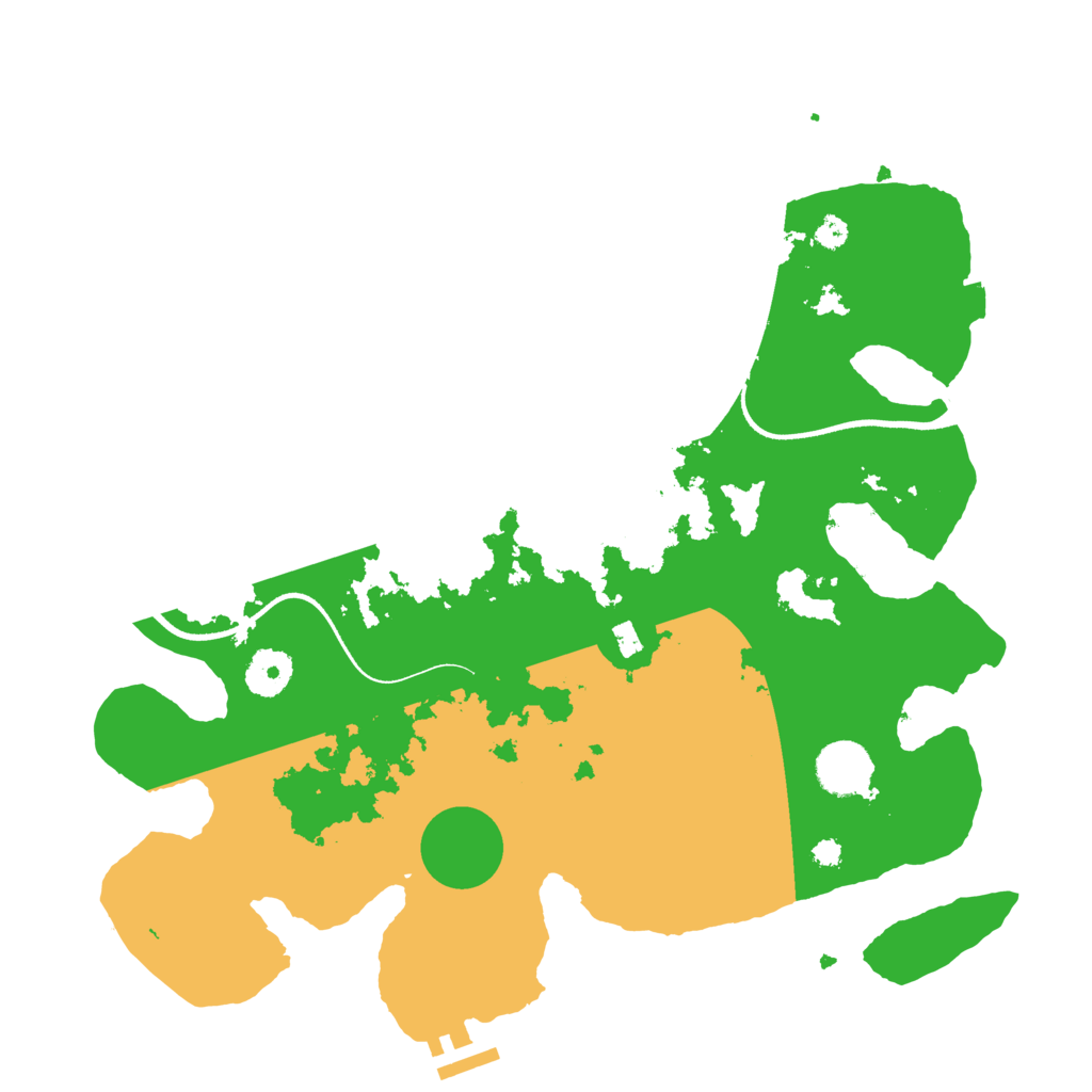 Biome Rust Map: Procedural Map, Size: 3500, Seed: 74654