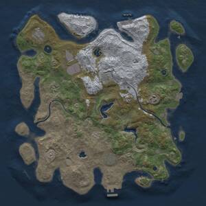 Thumbnail Rust Map: Procedural Map, Size: 4000, Seed: 885877735, 14 Monuments