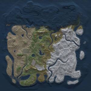 Thumbnail Rust Map: Procedural Map, Size: 4600, Seed: 10, 13 Monuments