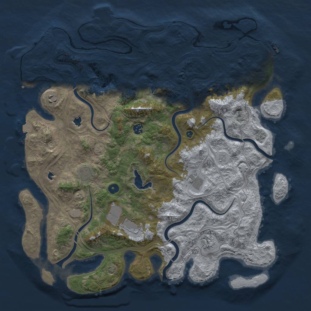 Rust Map: Procedural Map, Size: 4600, Seed: 10, 13 Monuments