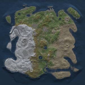 Thumbnail Rust Map: Procedural Map, Size: 3500, Seed: 334557582, 14 Monuments