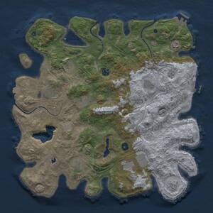 Thumbnail Rust Map: Procedural Map, Size: 4250, Seed: 708610769, 16 Monuments